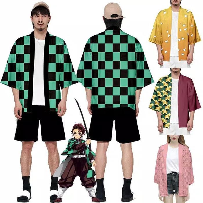 Kimono Anime Kimetsu No Yaiba (Tanjiro, Nezuko, Giyuu, Zenitsu )