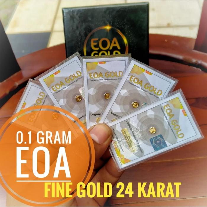 logam mulia 24 karat EOA GOLD 0.1 gram
