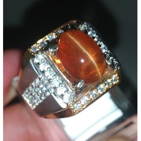 Batu Akik Natural Mata Kucing Kuning Madu Apatite