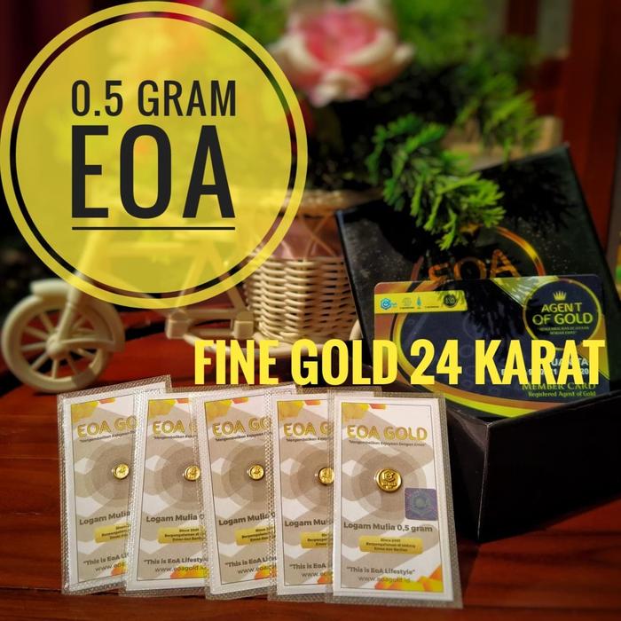 TERLARIS ! LOGAM MULIA EMAS EOA GOLD 0.5 Gram 24 Karat