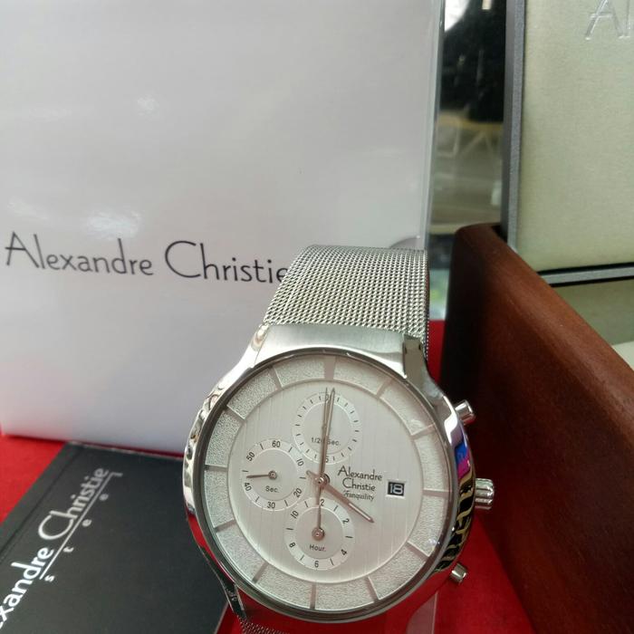 Jam Tangan Analog Pria Alexandre Christie AC 6245 MC Stainless Silver