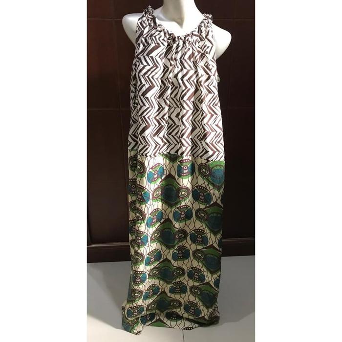 DRESS WANITA MEREK MARNI ORIGINAL PRELOVED WARNA HIJAU COKLAT SIZE 40