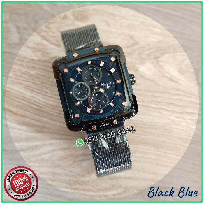 Terbaru! Alexandre Christie Kotak Ac 3039 Ladies Tali Pasir Hitam Ori