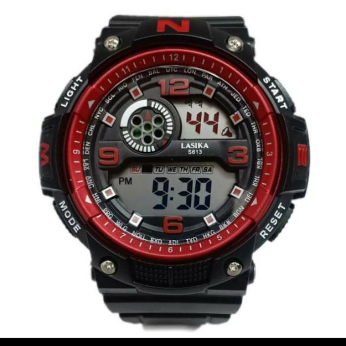 Jam Tangan Sport Pria Lasika S613 Anti Air - Tali Karet Murah