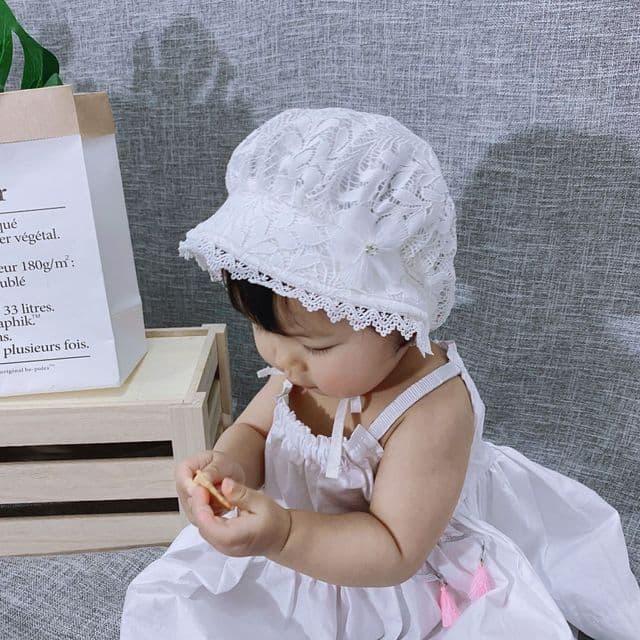 Topi renda import/Topi anak import/Topi bayi import/Topi kerut/Topi