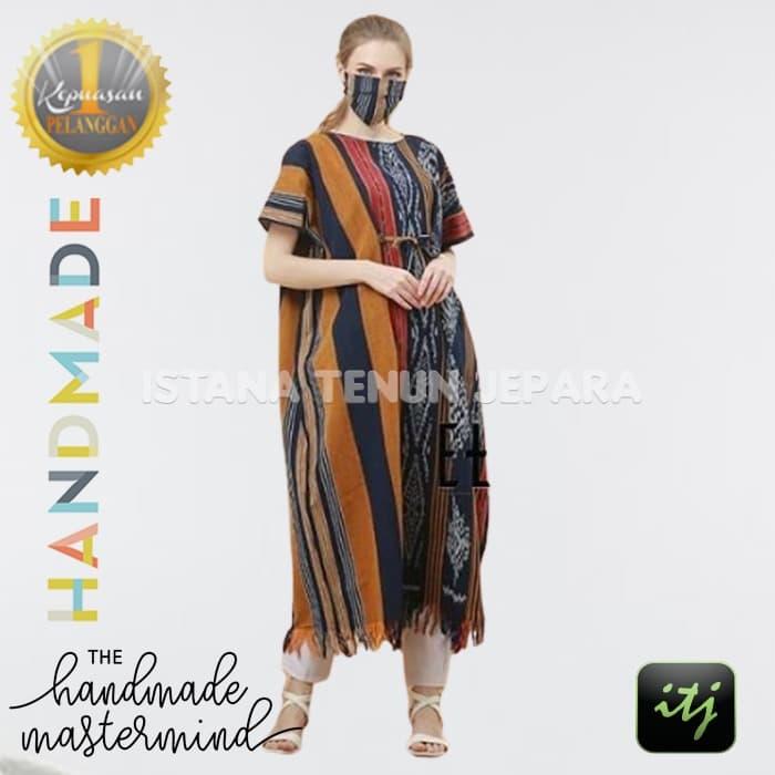 Dress Wanita | Daster Batik Jumbo | Baju Tenun Troso Etnik Kekinian