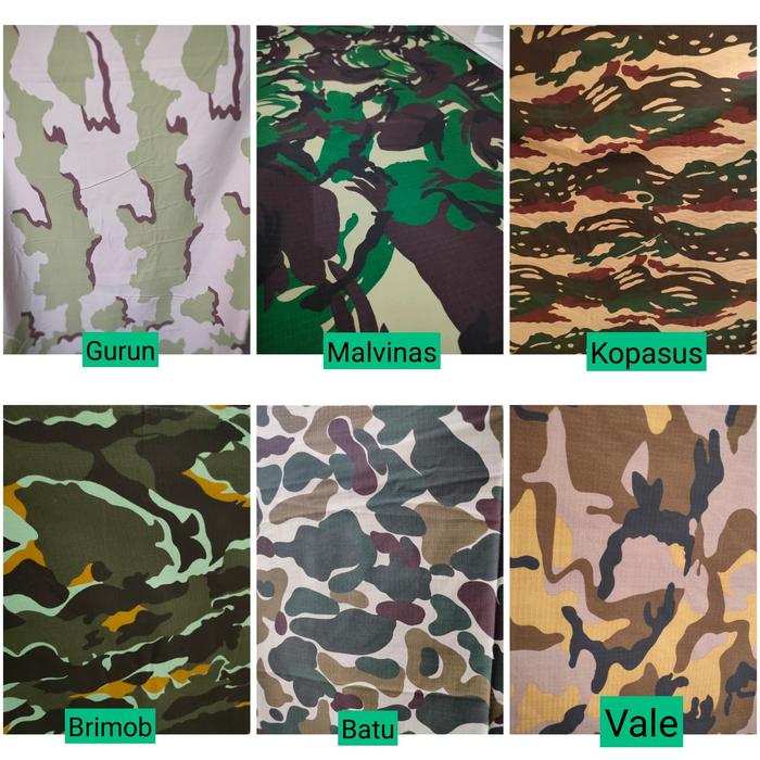 bahan kain loreng RIPSTOP PDL ARMY TNI AD TACTICAL RIPSTOK PREMIUM