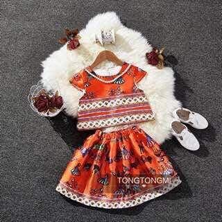 setelan moana / setelan baju anak perempuan moana / setelan rok anak