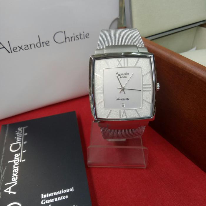 Jam Tangan Analog Pria Alexandre Christie AC 8329 MD Stainless Silver