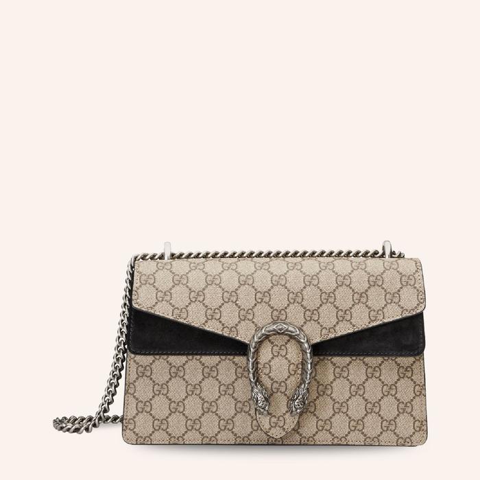 Tas Dionysus GG Supreme Shoulder Bag Small Black - Tas Wanita