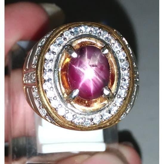 Batu Akik Ruby Merah Star Paling Jelas Asli Narutal Corondum