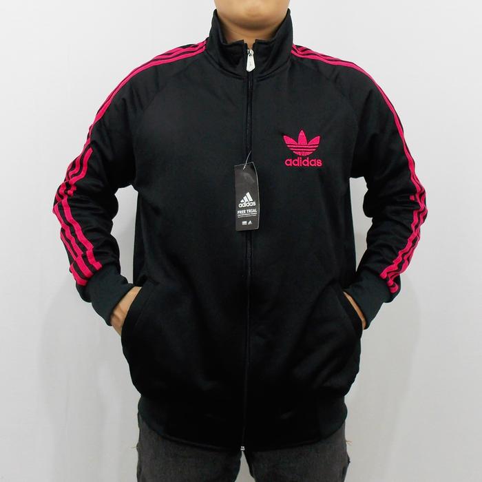 Jaket Adidas Fire Bird Hitam - Jaket Running Firebird Hitam list Pink