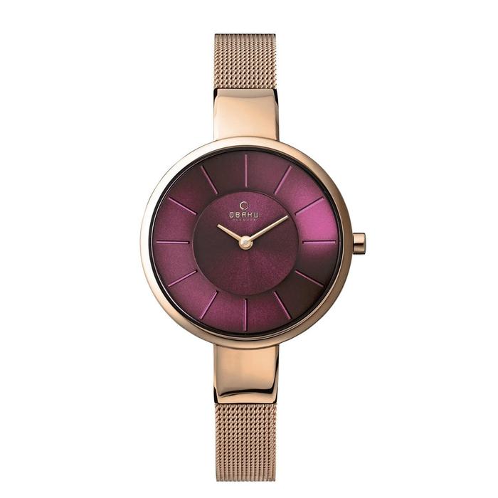 Obaku Denmark SOL Ruby WATCH Purple Mother of Pearl V149LXVQMV