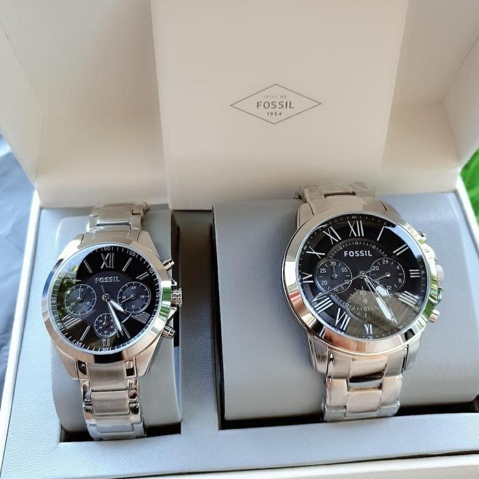 Jam Couple Fossil Grant FS4735 FS 4735 Original 36mm & 45mm Fullset