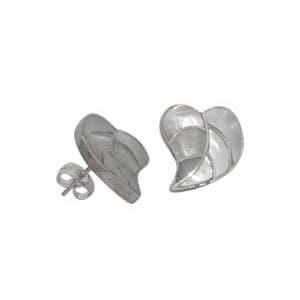 Anting daun perak shell ESSC012