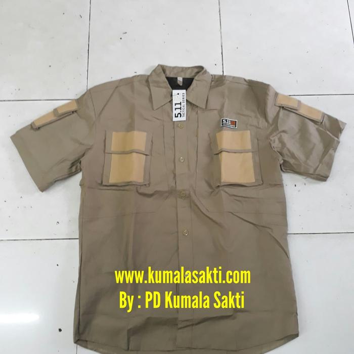 Grosir-Kemeja Tactical 511 Krem Pendek-Kaos Tactical-Celana Tactical