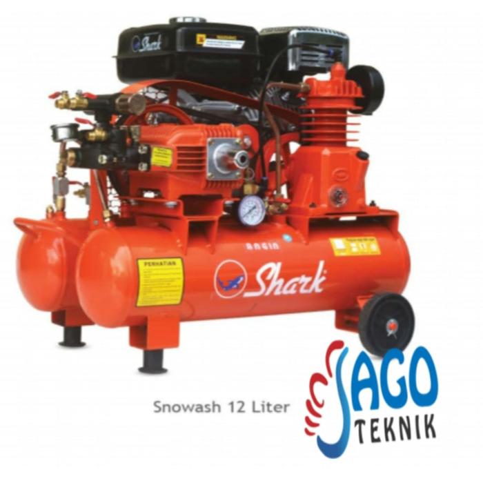 Shark SNOWASH SHARK 12LTR Kompresor Udara 4 in 1 dengan Tangki 12 Liter & Mesin Gasoline Engine SE-1