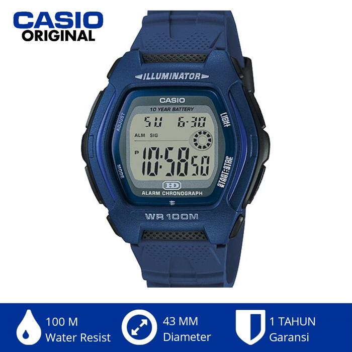 Casio Original Hdd-600c-2avdf Hdd600 Jam Tangan Illuminator Murah