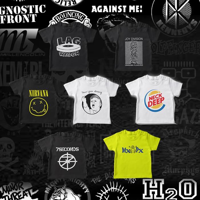 KAOS ANAK - VERSI BAND PUNK HARDCORE - KAOS BAND ANAK