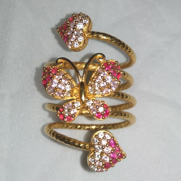 Cincin Emas 23 Karat bentuk Kupu-Kupu