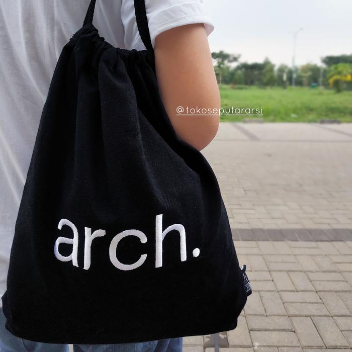 TAS SERUT - TAS ARSITEK - DRAWSTRING "ARCH." HITAM