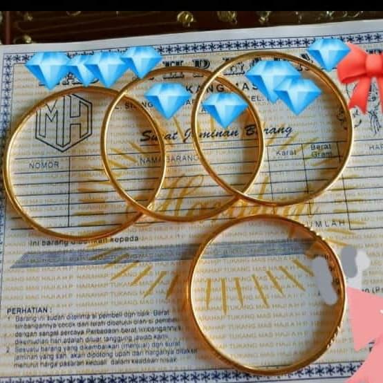 Gelang Keroncong Polos Mas London 24K. 1 Pcs 10 gra.