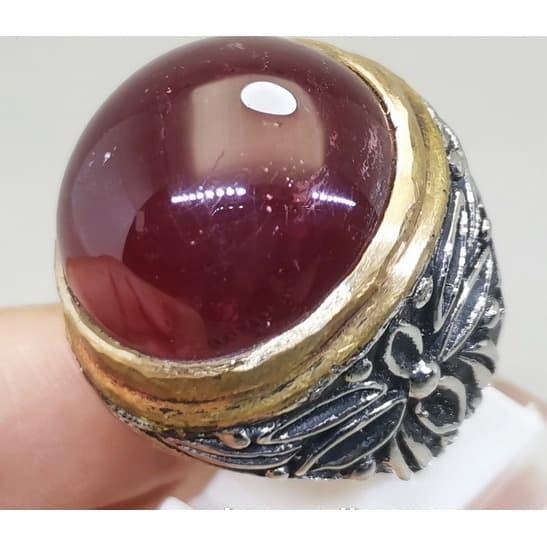 Ruby Merah Pigeon Blood Natural Asli Bulat Jumbo 66.65 ct