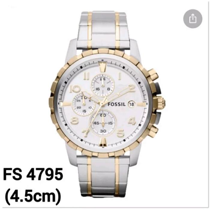 Jam Tangan Pria Merek Fossil Dean FS 4795 & FS4795 Original 4.5cm