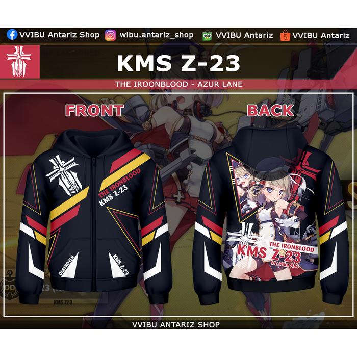 Jaket Hoodie Fullprint Anime Azur Lane KMS Z-23
