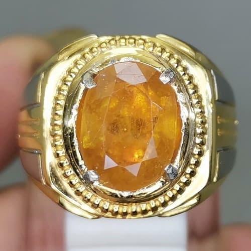 Batu Cincin Yellow Safir Kuning Yakult
