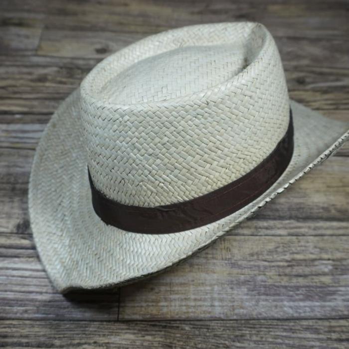 topi cowboy anyam tikar pandan
