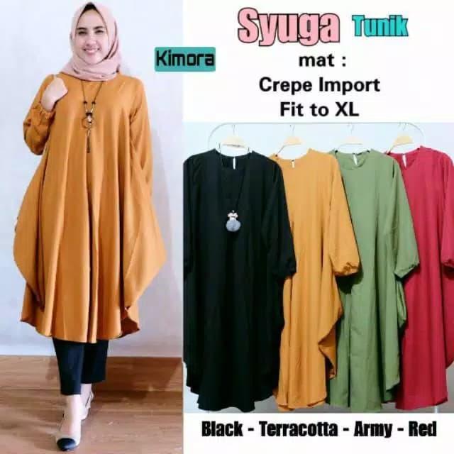 SYUGA TUNIK-Baju Atasan Wanita Muslim Terbaru