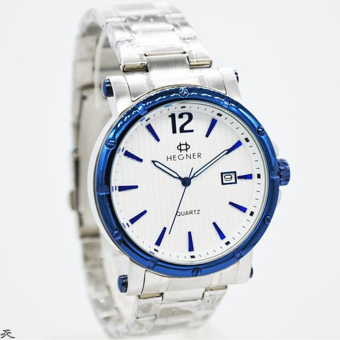 Hegner 431MSB / Hegner 431 - Jam Tangan Pria Original - Blue Silver