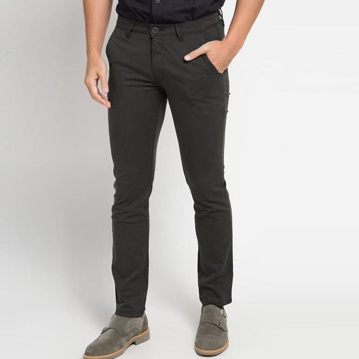 Celana No Fear Rixon Chinos Slim Fit Cotton Pants Charcoal ORIGINAL