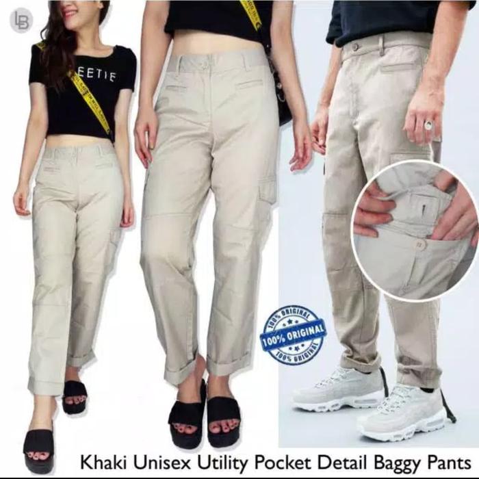 Celana Loft Cargo Utility Pocket Beige