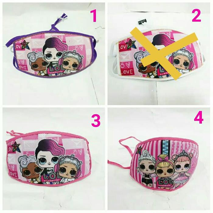Masker wajah anak anak lucu cantik kids mask model kartun