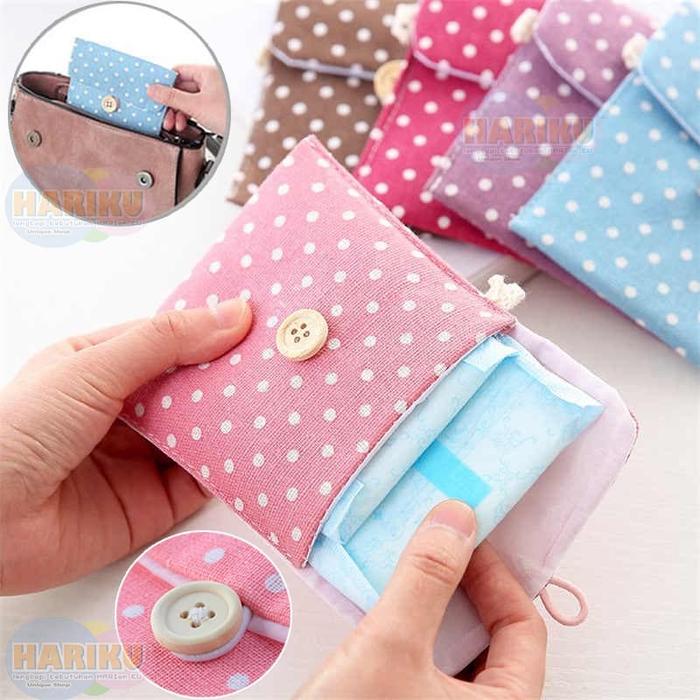 Dompet Serbaguna Tempat Sanitary Pembalut Tisu / Tas Kain Mini Travel