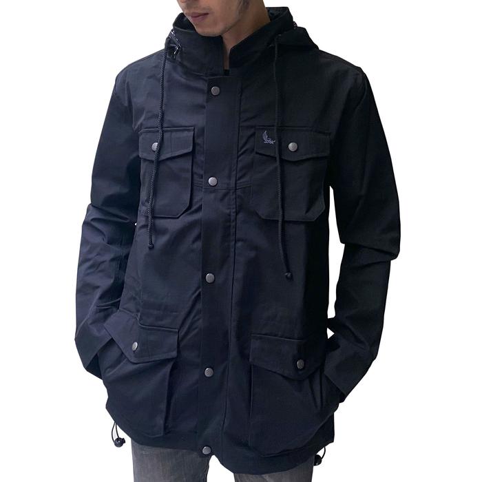 Sritex Parka Ripstop Functional Hoodie Long Jacket - Black - 1ef9