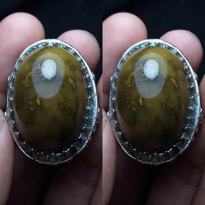 cincin natural akik badar antik dimensi 30*21*10 ring uk 8
