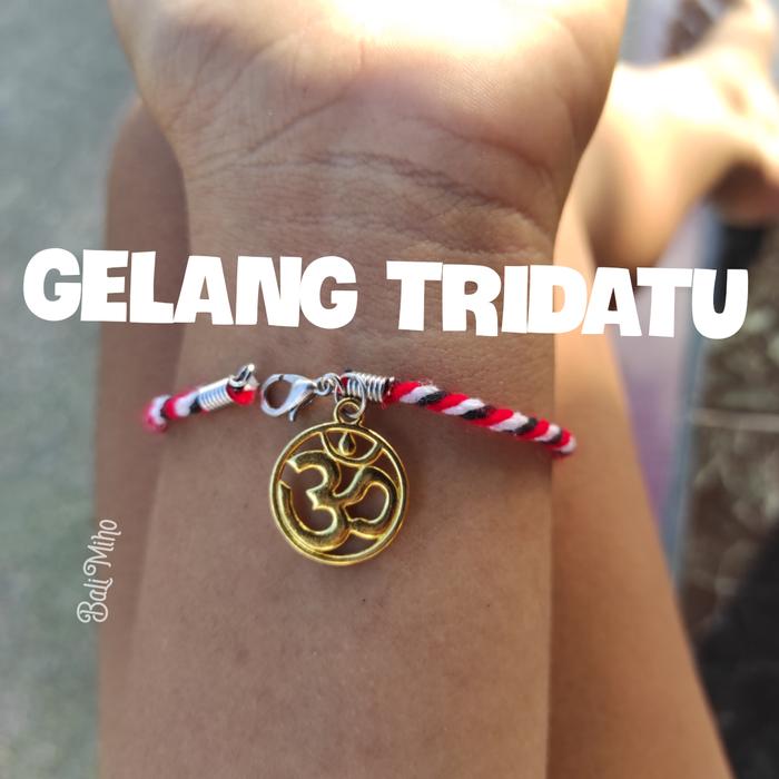 Gelang Tridatu Liontin Omkara - Gelang Omkara -Gelang Hindu - Omkara