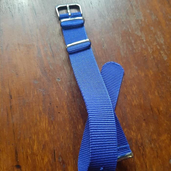 18mm nato strap nylon blue