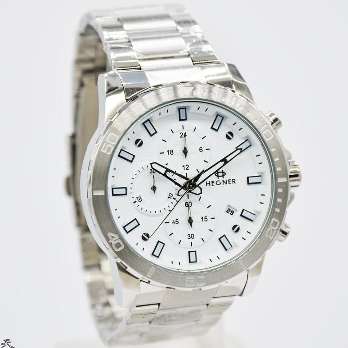 Hegner 5034MS / Hegner 5034 - Jam Tangan Pria Original Chrono - Silver