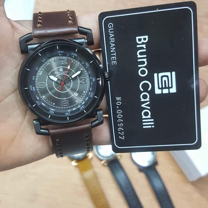 Jam Tangan Pria Bruno Cavalli Original Tali Kulit
