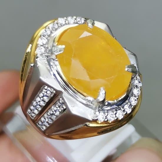 Yellow Safir Stones Natural Batu Safir Kuning Yakut Warna Kuning Alami