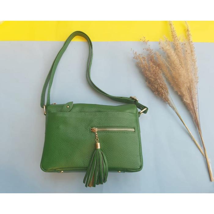 Tas Cewek Slempang size S Kulit Asli Sukaregang Garut Terlaris ORIGINL