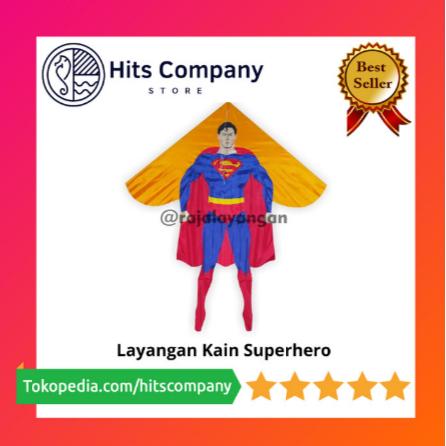 Layangan Spiderman Batman Superman Superhero Hias Kain