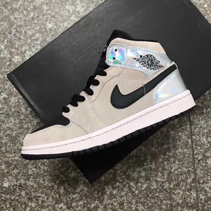 Nike Air Jordan 1 Mid Dirty Powder Iridescent *Real Pic*