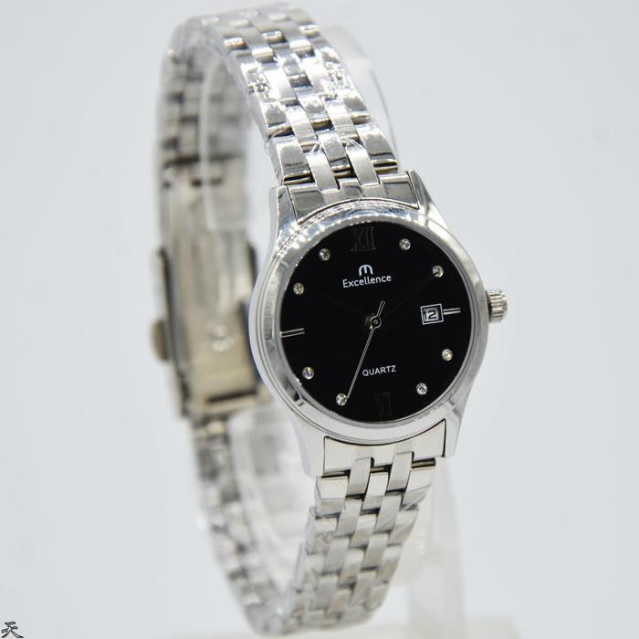 Jam Tangan Original Wanita Excellence 8108LS - Silver Hitam
