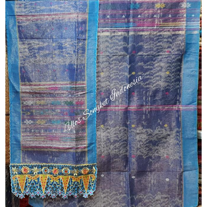 Ulos Tapak Catur Simalungun Bordir Kerancang ( Sarung + Selendang )