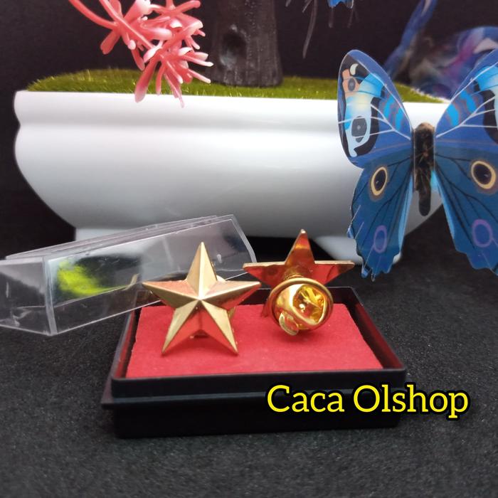 Pin Bintang Untuk Kerah Baju Topi Peci